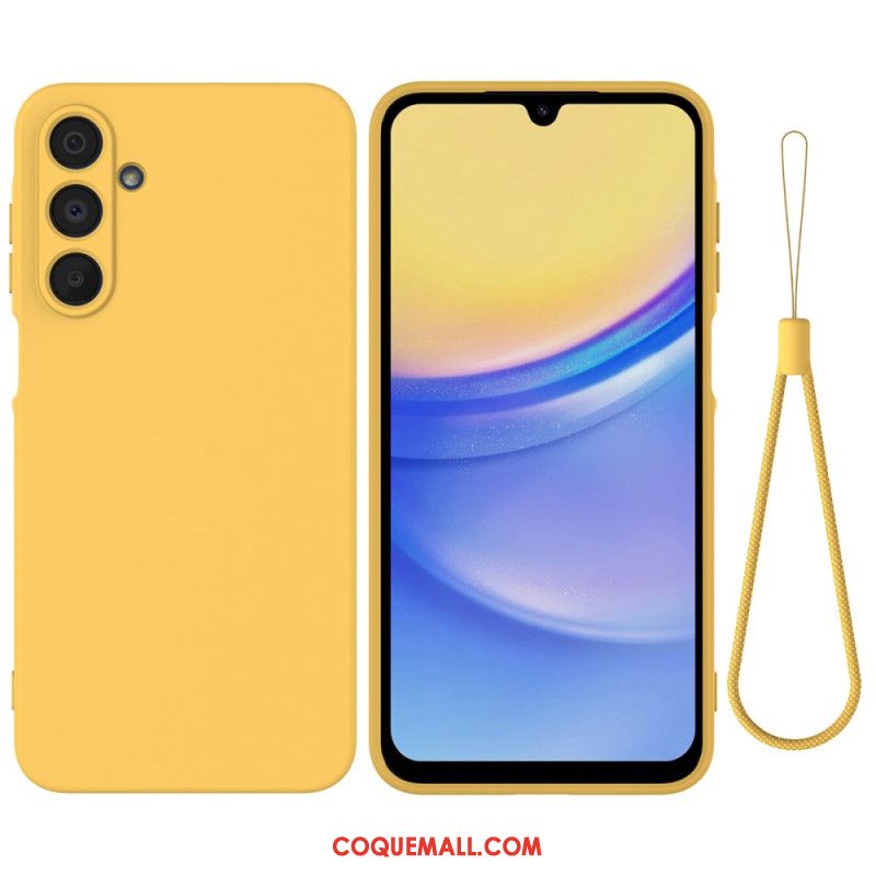 Coque Samsung Galaxy A16 4G / 5G Silicone Liquide à Lanière