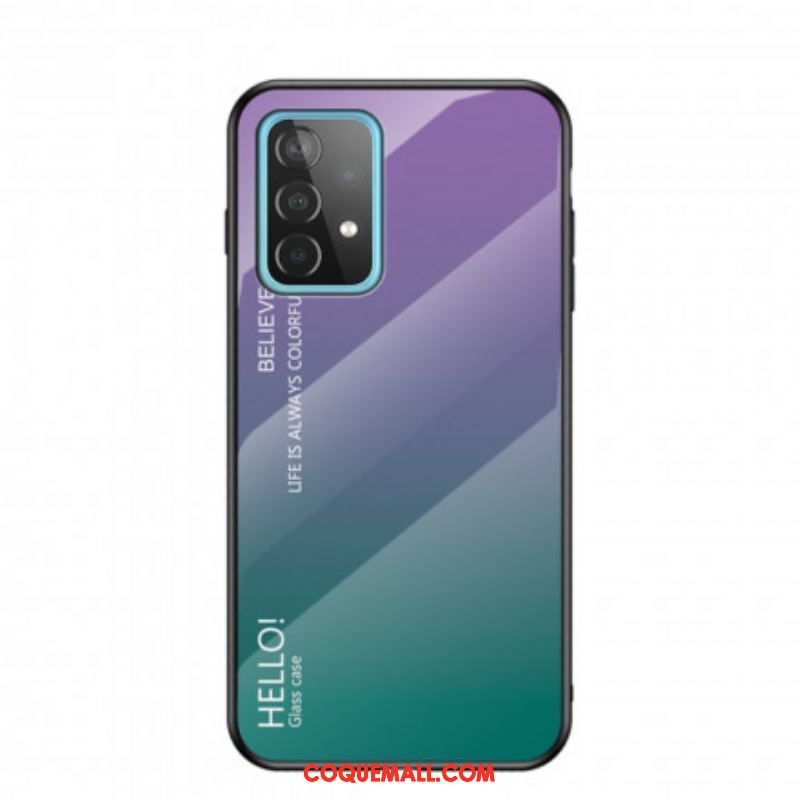 Coque Samsung Galaxy A52 4G / A52 5G / A52s 5G Verre Trempé Hello