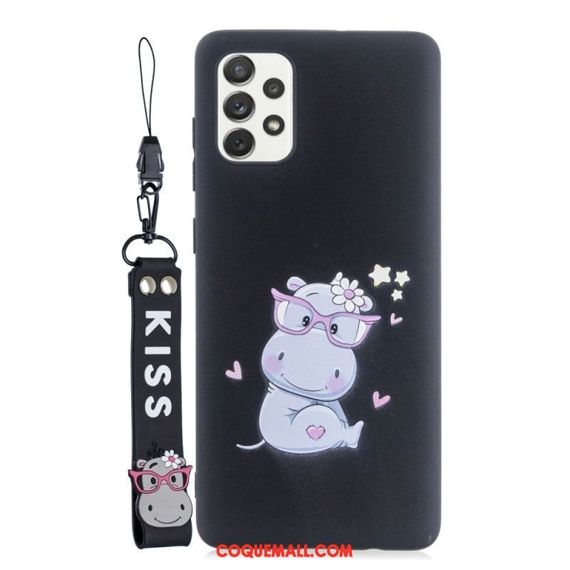 Coque Samsung Galaxy A53 5G Cartoon avec Lanière