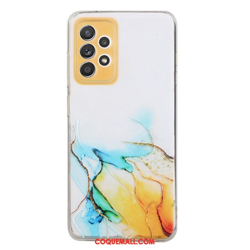 Coque Samsung Galaxy A53 5G Silicone Effet Marbré