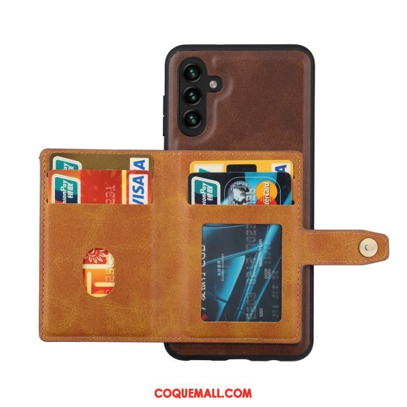 Coque Samsung Galaxy A54 5G Porte Cartes Support Sangle