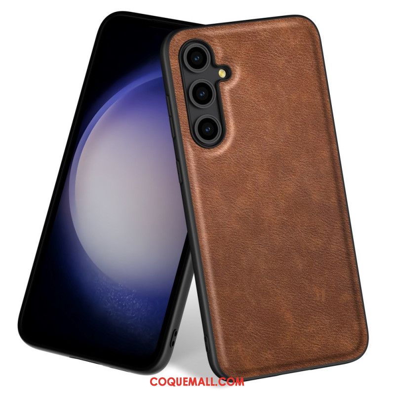 Coque Samsung Galaxy A55 5G Effet Cuir Rétro