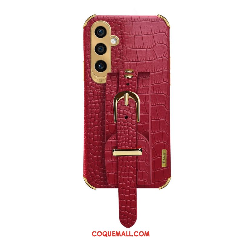 Coque Samsung Galaxy A55 5G Style Crocodile Bracelet et Support