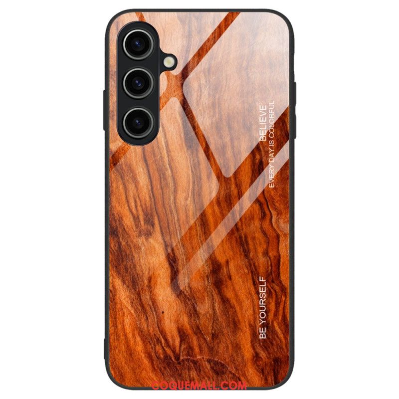 Coque Samsung Galaxy A55 5G Verre Trempé Effet Bois