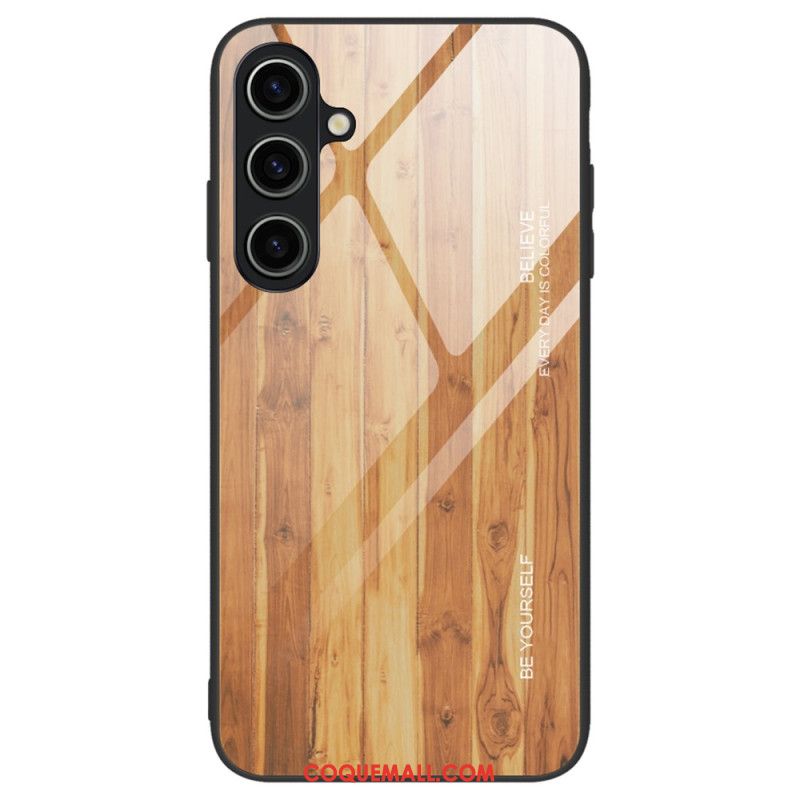 Coque Samsung Galaxy A55 5G Verre Trempé Effet Bois