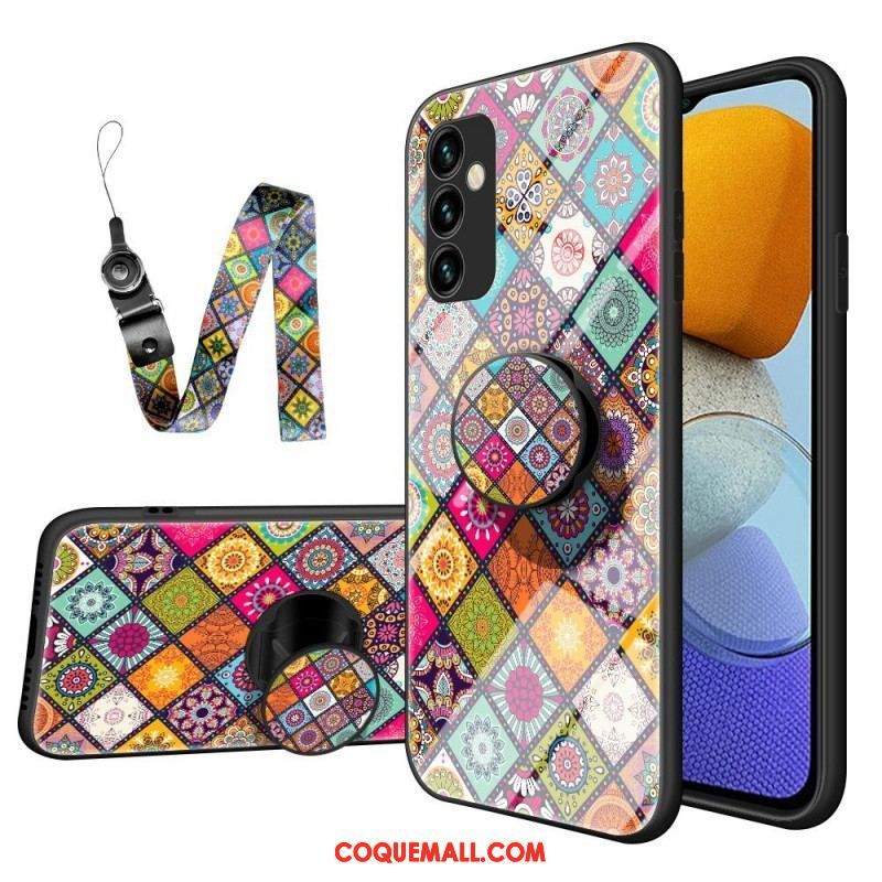 Coque Samsung Galaxy M23 5G Support Magnétique Patchwork