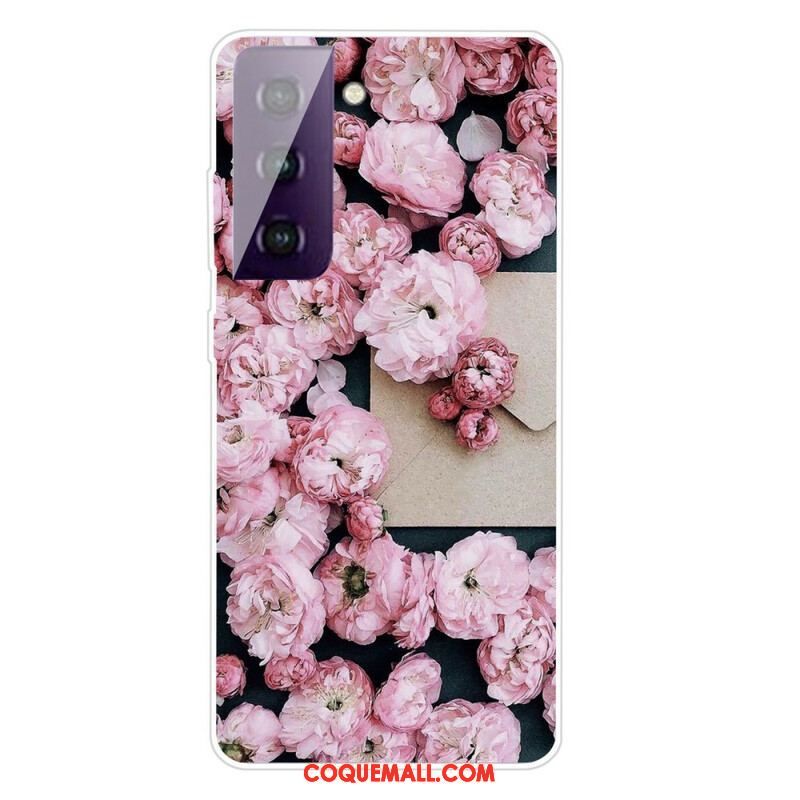 Coque Samsung Galaxy S21 5G Fleurs Intenses