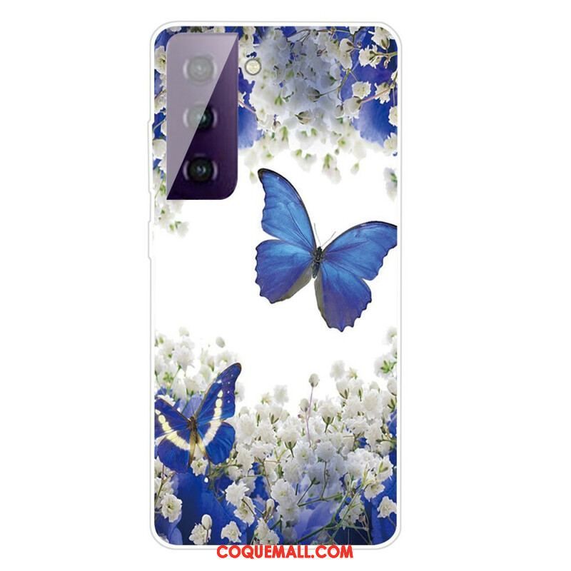 Coque Samsung Galaxy S21 5G Papillons Design