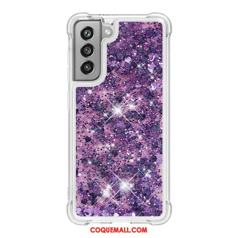 Coque Samsung Galaxy S21 FE Désires Paillettes