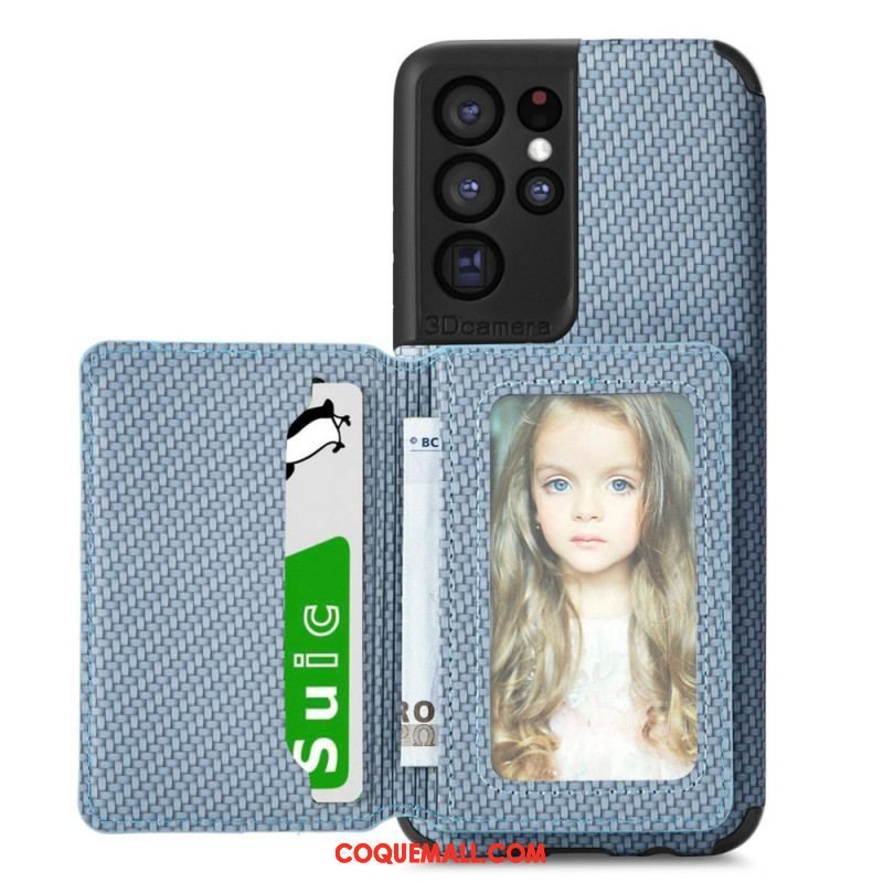 Coque Samsung Galaxy S21 Ultra RFID Porte-Cartes Support