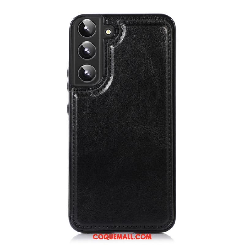 Coque Samsung Galaxy S22 5G Design Cuir Porte-Cartes Support