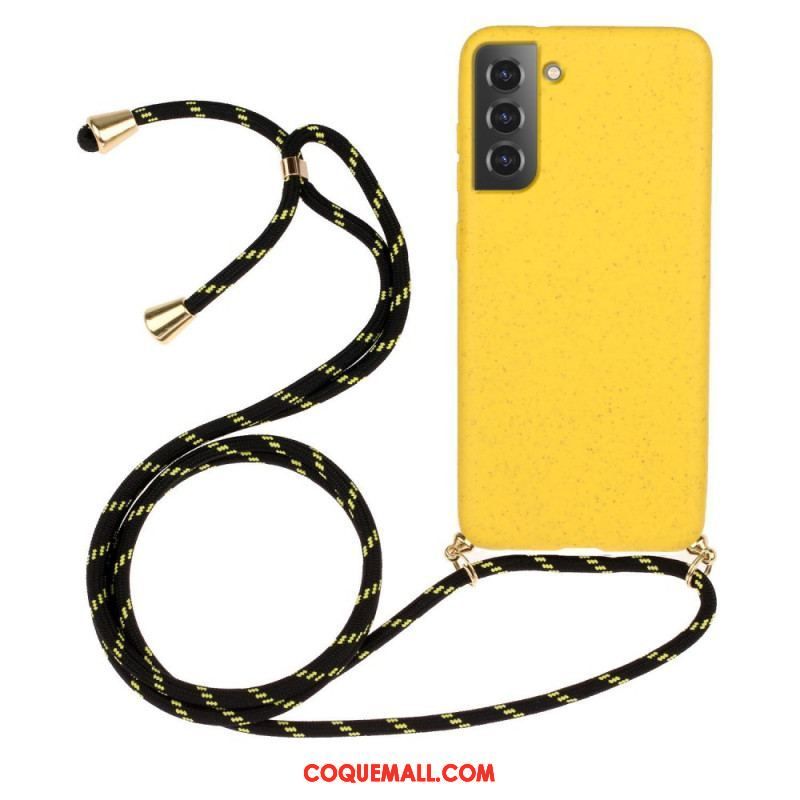 Coque Samsung Galaxy S22 5G Paille de Blé avec Cordon