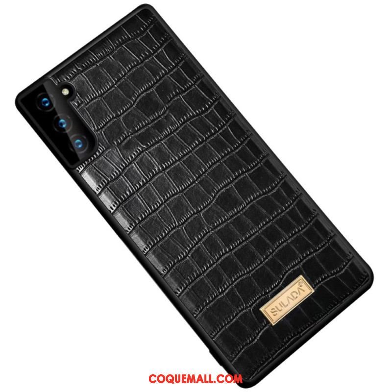 Coque Samsung Galaxy S22 5G SULADA Effet Peau Crocodile