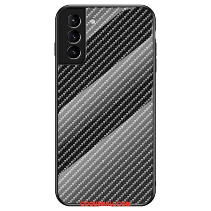 Coque Samsung Galaxy S22 5G Verre Trempé Fibre Carbone