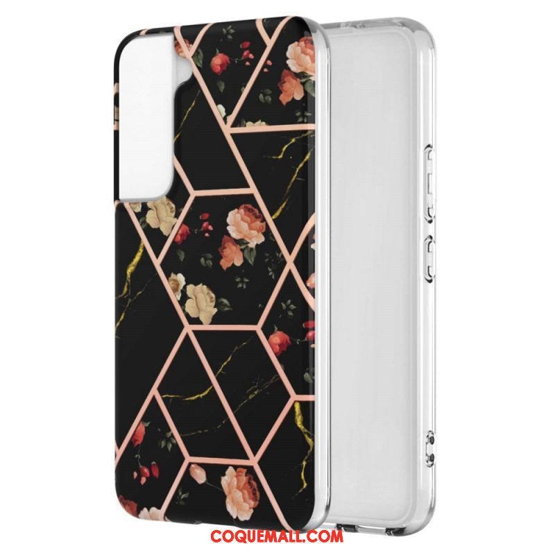 Coque Samsung Galaxy S22 Plus 5G Marbrée Florale