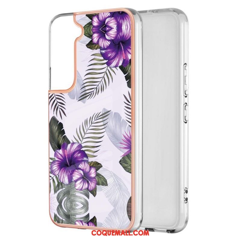 Coque Samsung Galaxy S22 Plus 5G Marbrée Florale