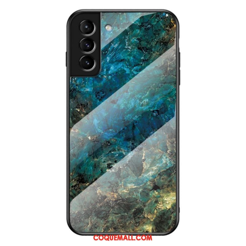 Coque Samsung Galaxy S22 Plus 5G Verre Trempé Marble Colors