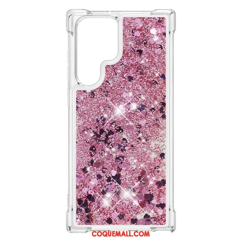 Coque Samsung Galaxy S22 Ultra 5G Désires Paillettes