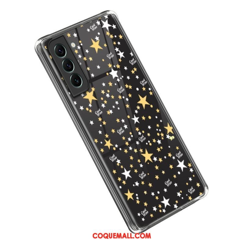 Coque Samsung Galaxy S23 5G Transparente Étoiles / Coeurs