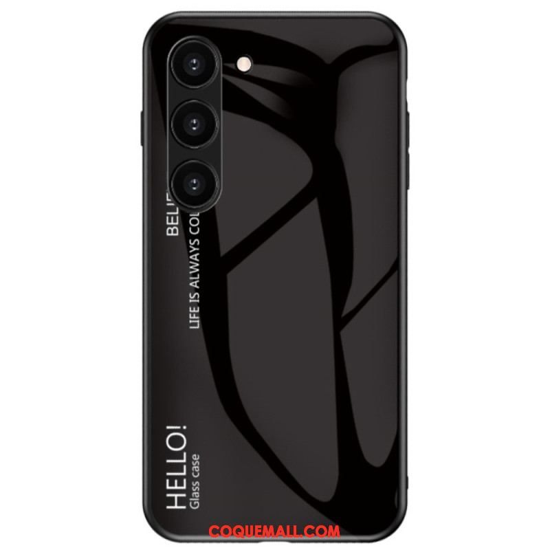 Coque Samsung Galaxy S23 5G Verre Trempé Hello