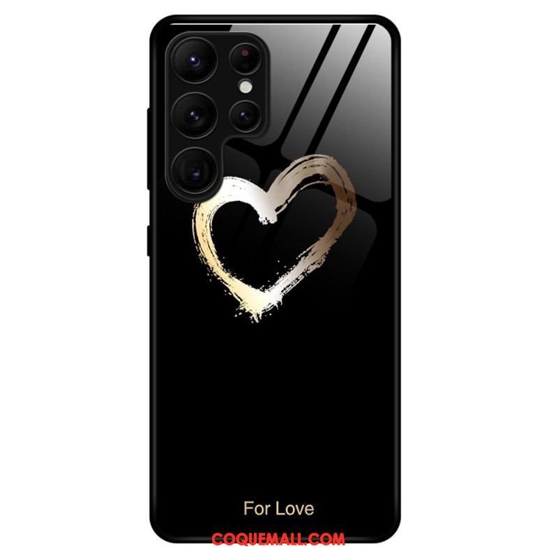 Coque Samsung Galaxy S23 Ultra 5G Verre Trempé Coeur