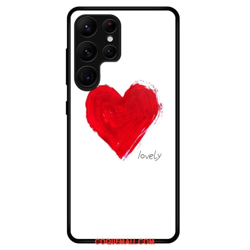 Coque Samsung Galaxy S23 Ultra 5G Verre Trempé Coeur