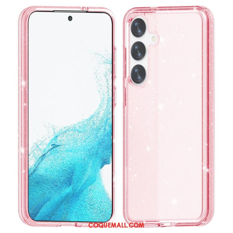 Coque Samsung Galaxy S24 5G Translucide Pailletée