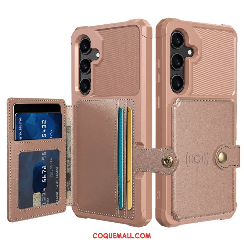 Coque Samsung Galaxy S24 Plus 5G Magnétique avec Porte-Cartes