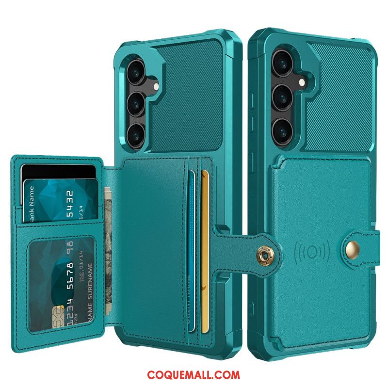 Coque Samsung Galaxy S24 Plus 5G Magnétique avec Porte-Cartes