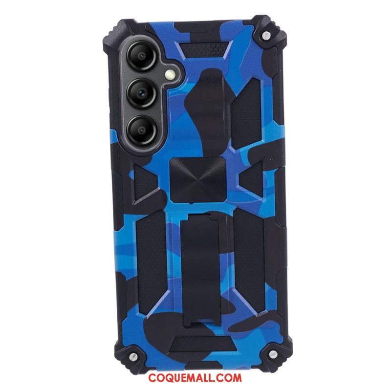 Coque Samsung Galaxy S24 Plus 5G avec Support et Motif Camouflage