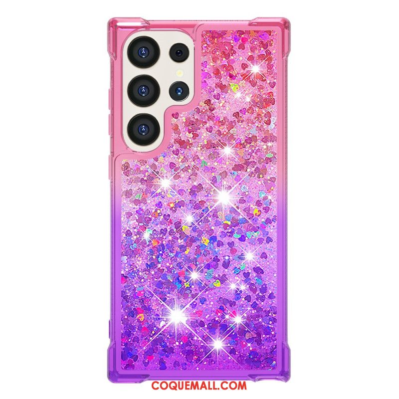 Coque Samsung Galaxy S24 Ultra 5G Paillettes Liquides