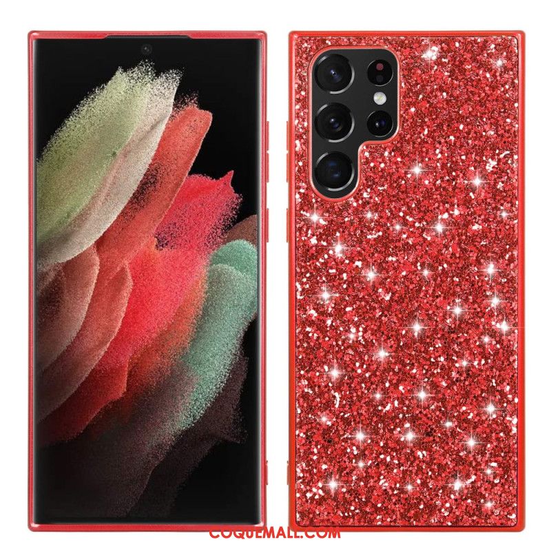 Coque Samsung Galaxy S24 Ultra 5G Paillettes Éclatantes