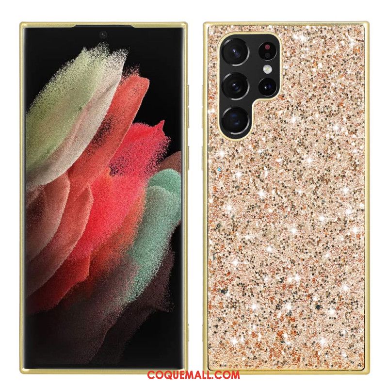 Coque Samsung Galaxy S24 Ultra 5G Paillettes Éclatantes