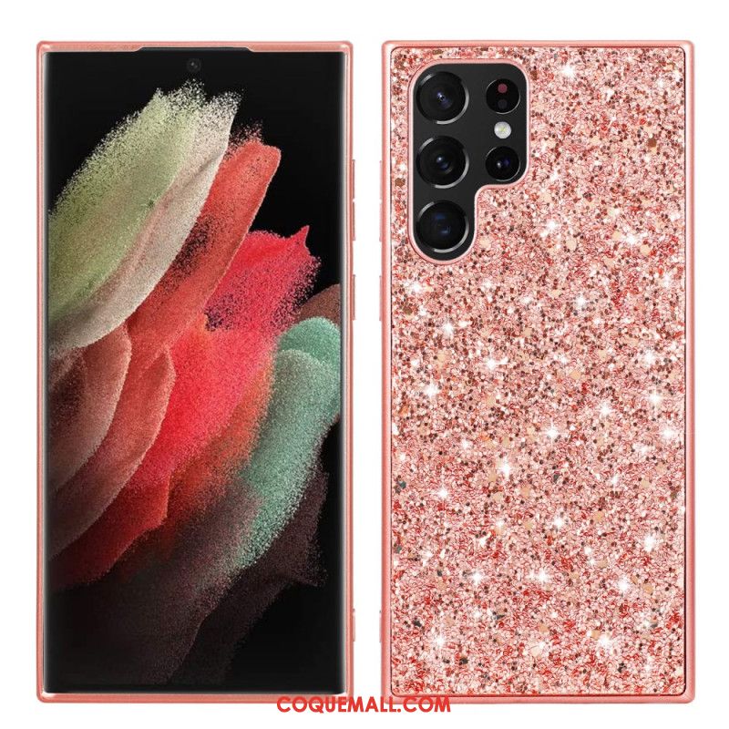 Coque Samsung Galaxy S24 Ultra 5G Paillettes Éclatantes