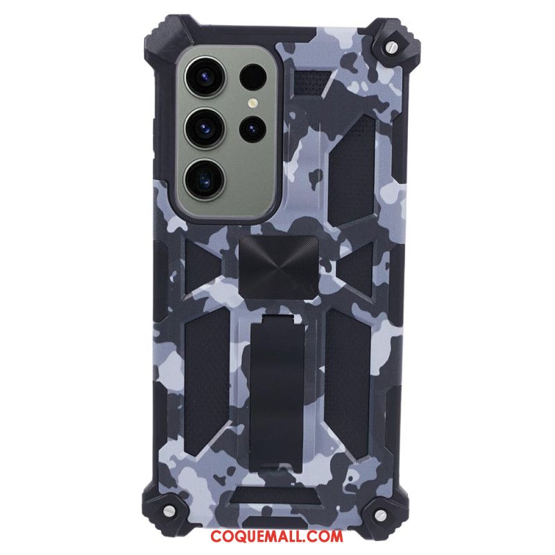 Coque Samsung Galaxy S24 Ultra avec Support Camouflage