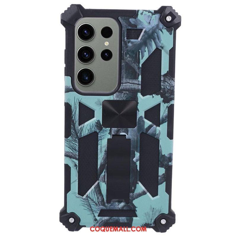 Coque Samsung Galaxy S24 Ultra avec Support Camouflage