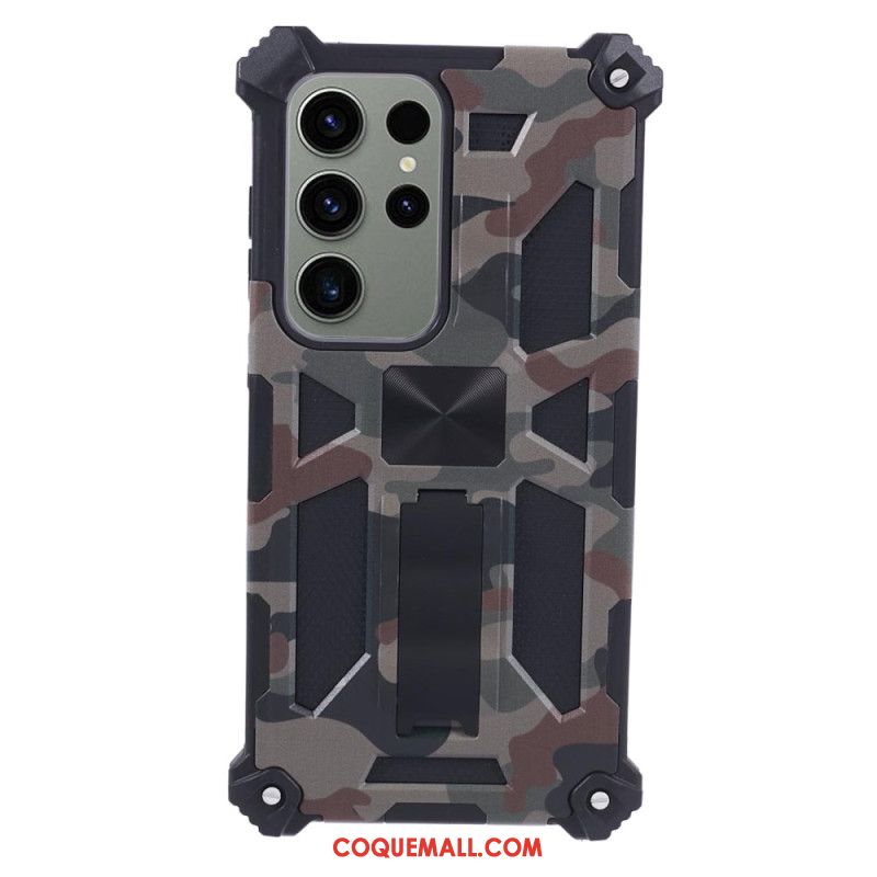 Coque Samsung Galaxy S24 Ultra avec Support Camouflage