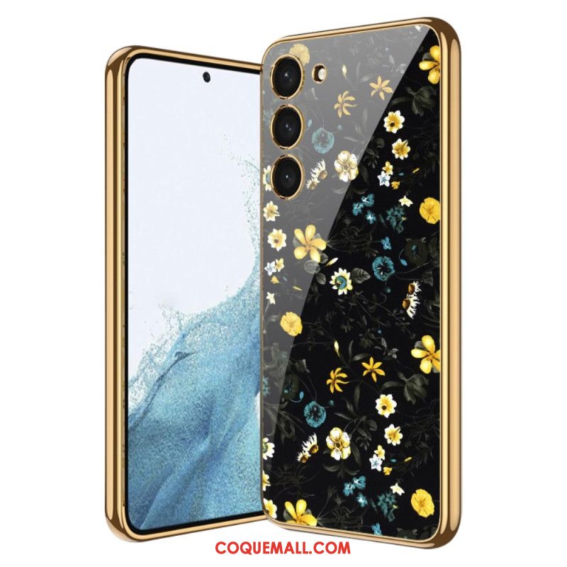 Coque Samsung Galaxy S24+ avec Motif Floral GKK