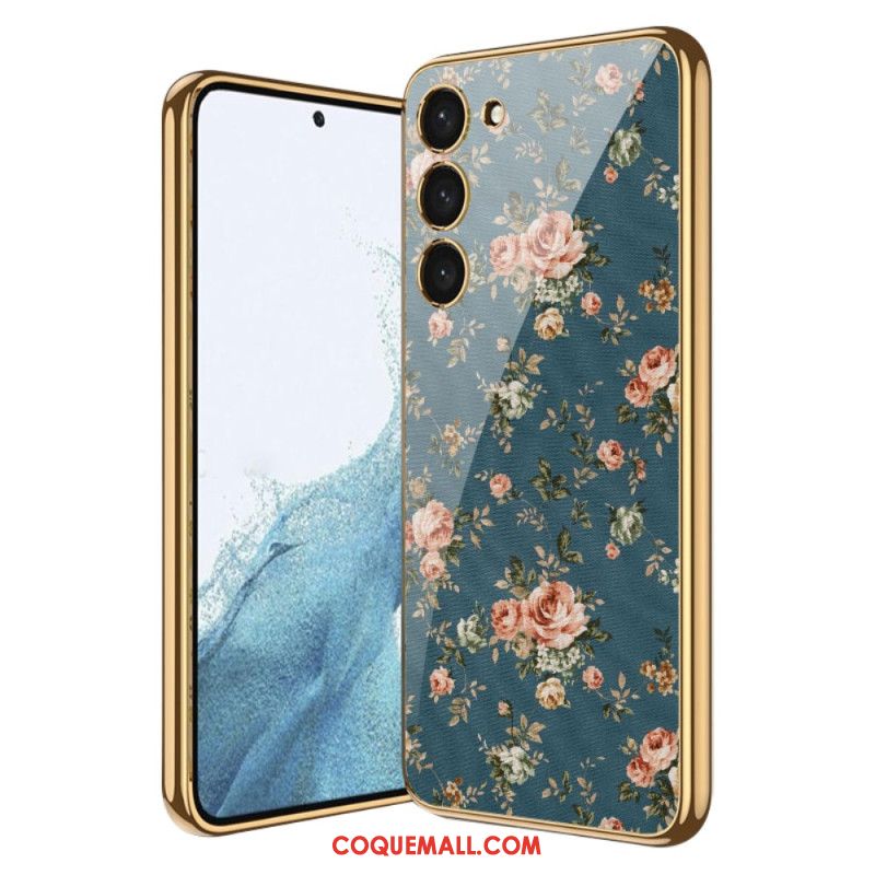 Coque Samsung Galaxy S24+ avec Motif Floral GKK