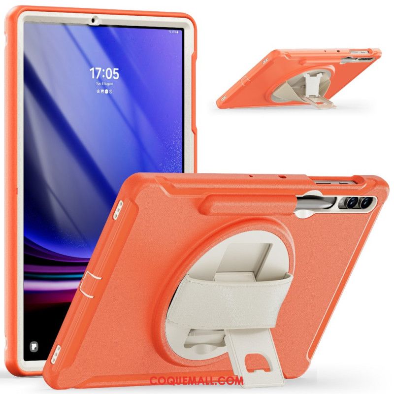 Coque Samsung Galaxy Tab S9 FE Plus/S9 Plus/ S8 Plus/S7 Plus Support pour Stylo et Béquille