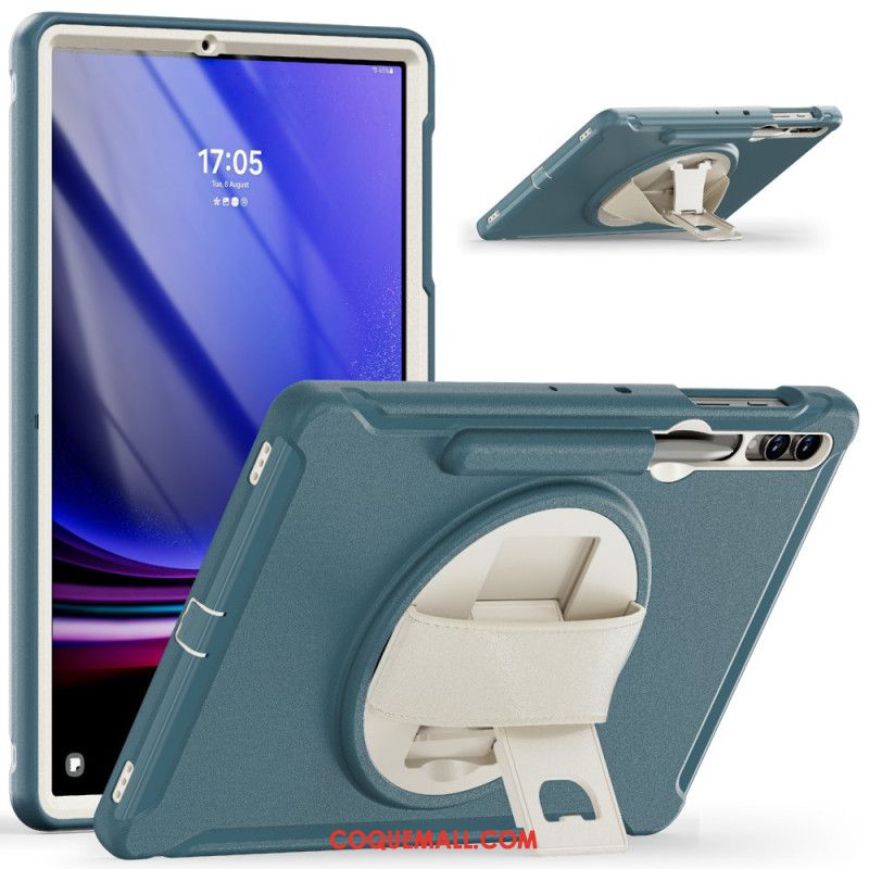 Coque Samsung Galaxy Tab S9 FE Plus/S9 Plus/ S8 Plus/S7 Plus Support pour Stylo et Béquille