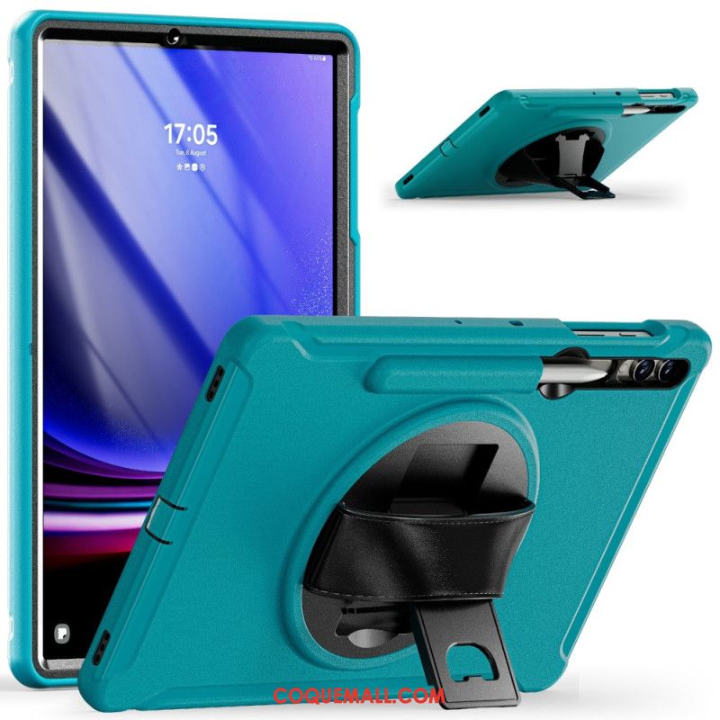 Coque Samsung Galaxy Tab S9 FE Plus/S9 Plus/ S8 Plus/S7 Plus Support pour Stylo et Béquille