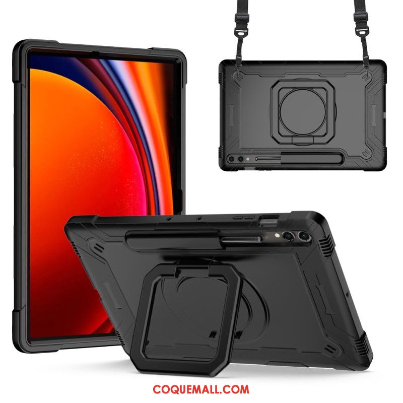 Coque Samsung Galaxy Tab S9 Plus / Tab S9 FE Plus Design avec Bandoulière