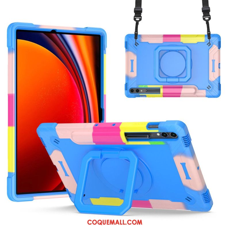 Coque Samsung Galaxy Tab S9 Plus / Tab S9 FE Plus Design avec Bandoulière