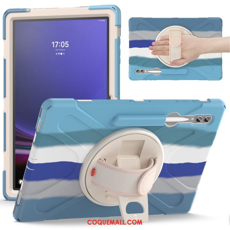 Coque Samsung Galaxy Tab S9 Ultra / S8 Ultra Triple Protection Sangle et Support