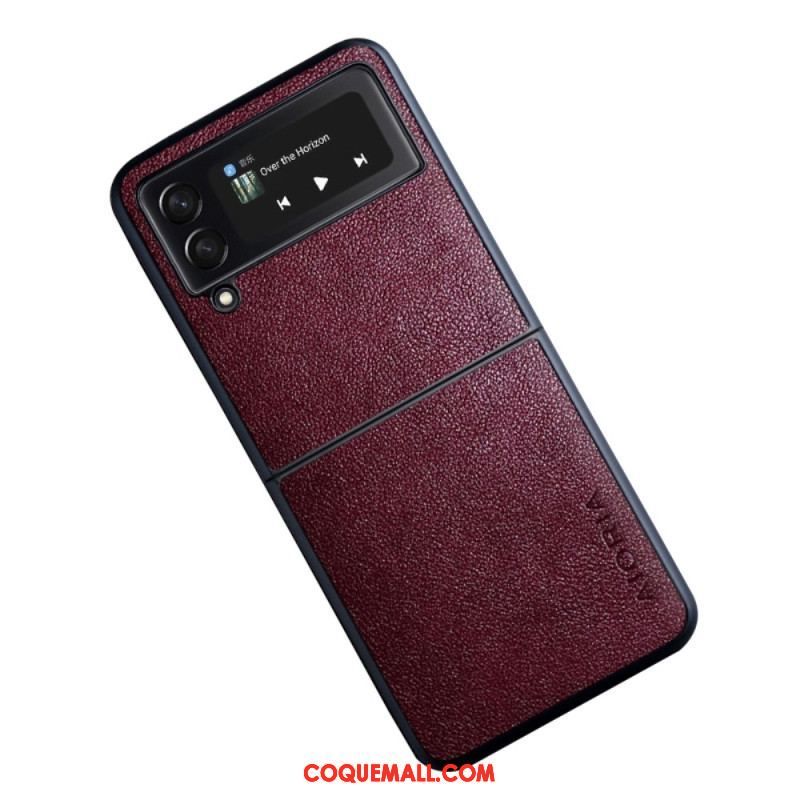 Coque Samsung Galaxy Z Flip 4 5G Effet Cuir AIORIA