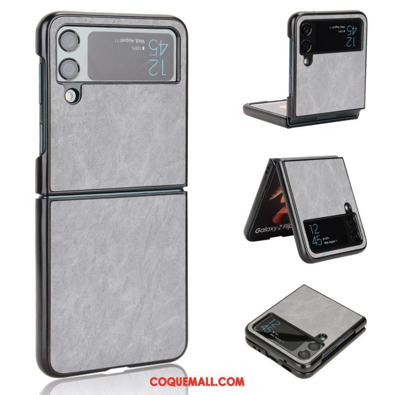 Coque Samsung Galaxy Z Flip 4 Douceur Effet Cuir