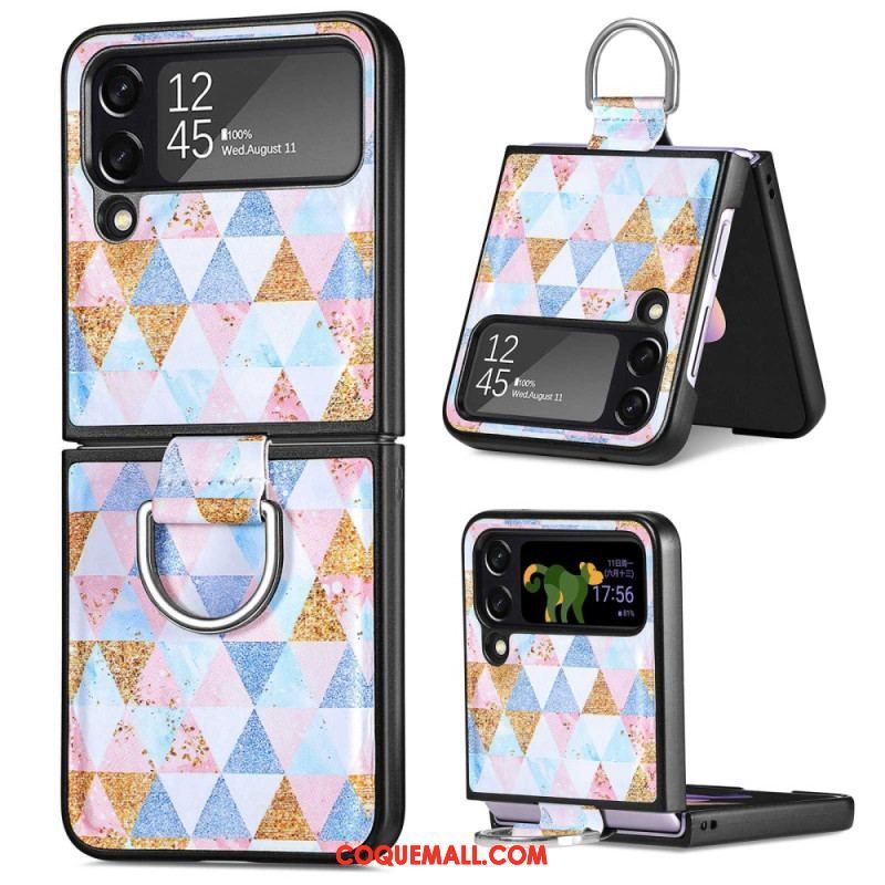 Coque Samsung Galaxy Z Flip 4 Fantaisie avec Anneau CASENEO