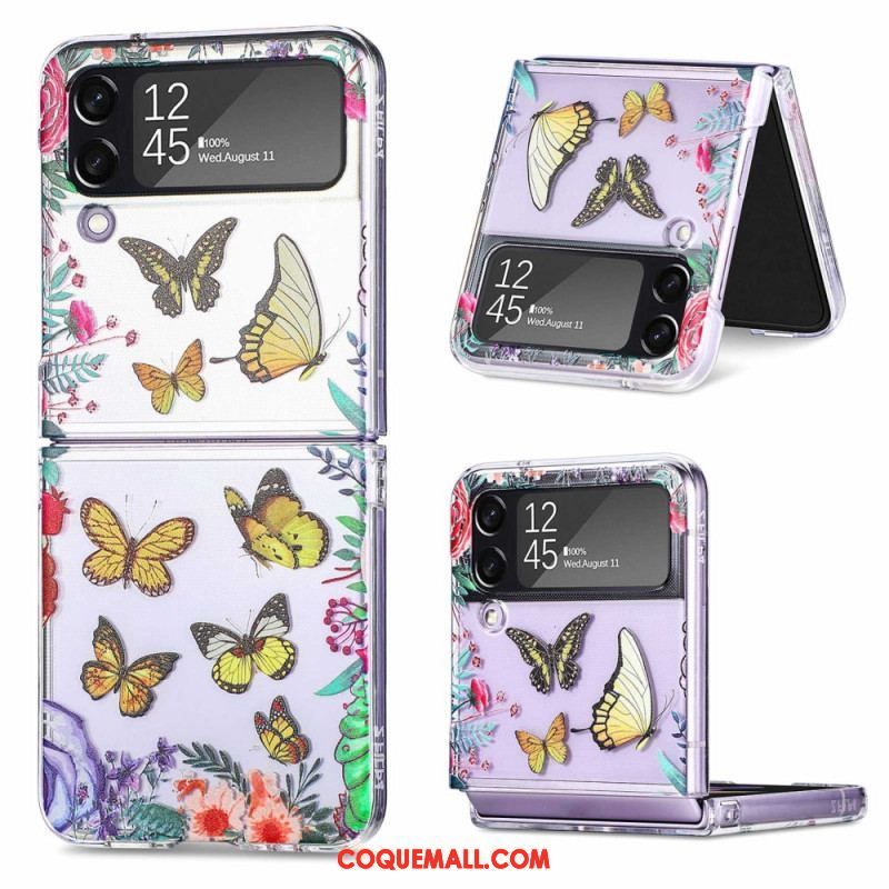 Coque Samsung Galaxy Z Flip 4 Multiples Papillons