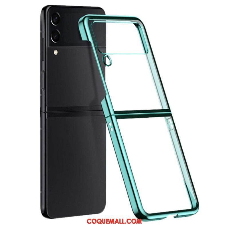 Coque Samsung Galaxy Z Flip 4 Transparente Contours Colorés